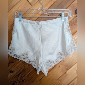 Reformation/Doen style, Lanvin Ivory Lace Trim Vintage Shorts / Tap Pants